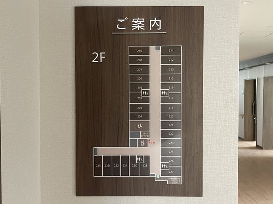 廊下の案内板
