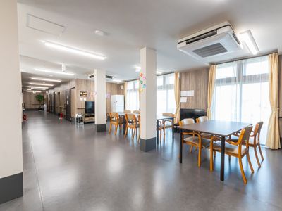 明るい共有スペース