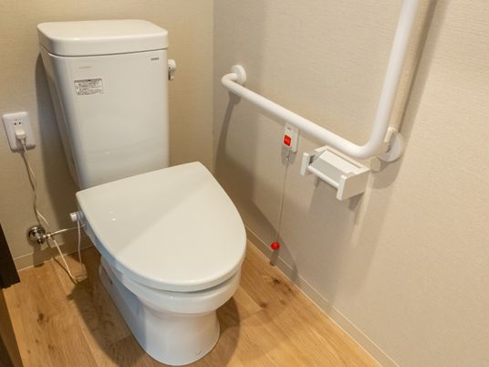手すり付きのトイレ