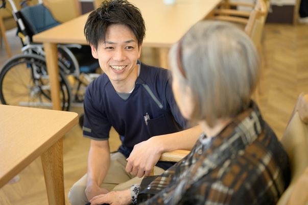 利用者とスタッフの交流
