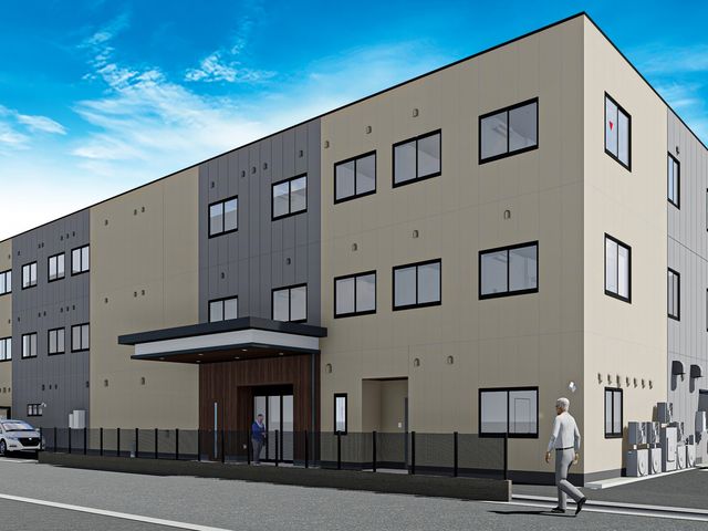 現代的な建物の外観 外観 広い窓と現代的なデザインが魅力です。周辺環境との調和も感じられる作りになっています。