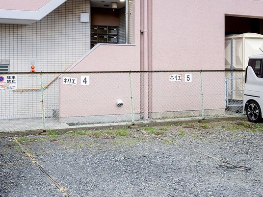 建物外観と駐車場  