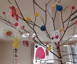 季節飾りのある部屋