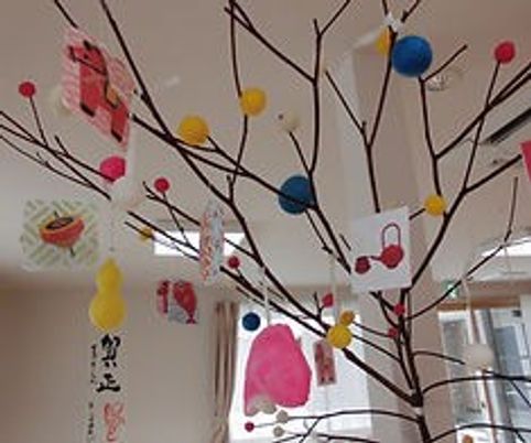 季節飾りのある部屋