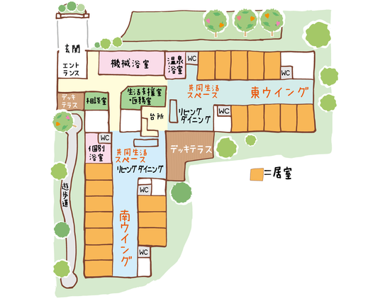 施設の平面図