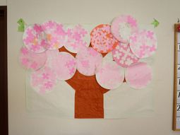 手作りの桜の木アート