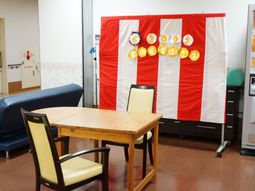 和風飾りの共有スペース