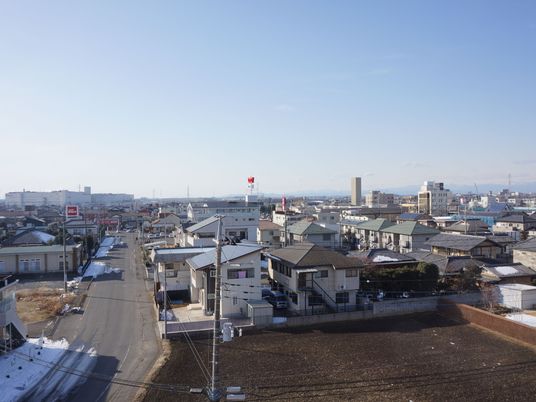 静かな街並み空撮