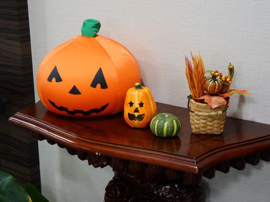 ハロウィン装飾の飾り棚