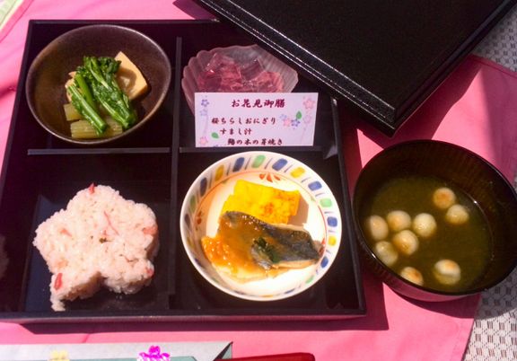 昼食の料理セット