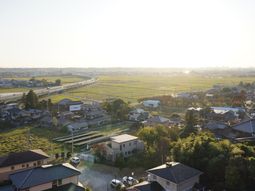 広がる田園風景の眺望