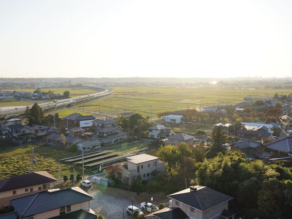 広がる田園風景の眺望