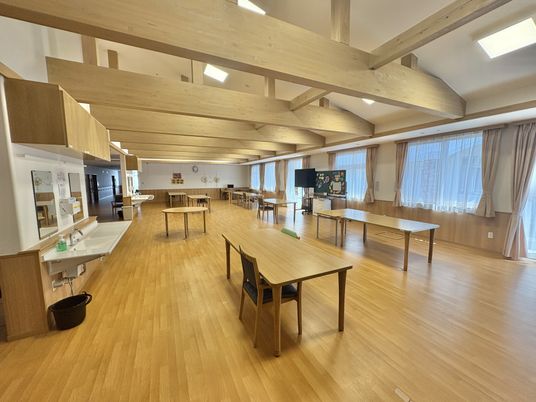 明るい共有スペース