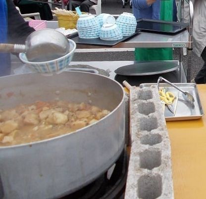温かな料理の様子