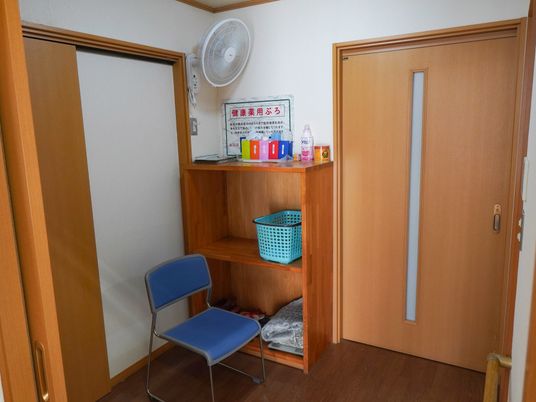 スタッフルームの一角