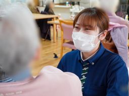 スタッフと利用者のやりとり