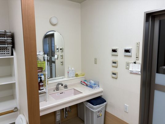 手洗い場の洗面台