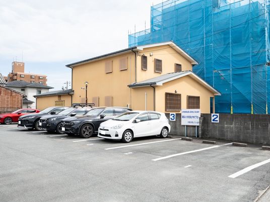 建物前の駐車場  