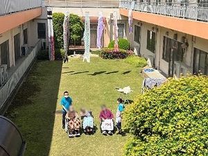緑豊かな中庭