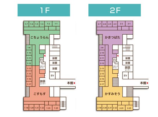 施設内の間取り図