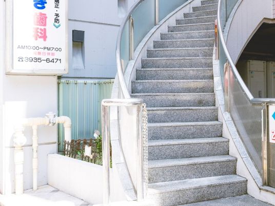 曲線階段の外観  
