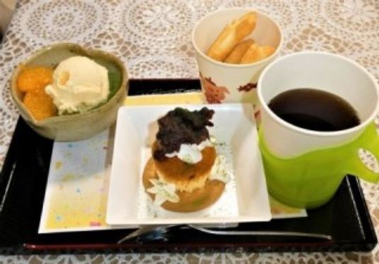 デザートセットの盛り付け