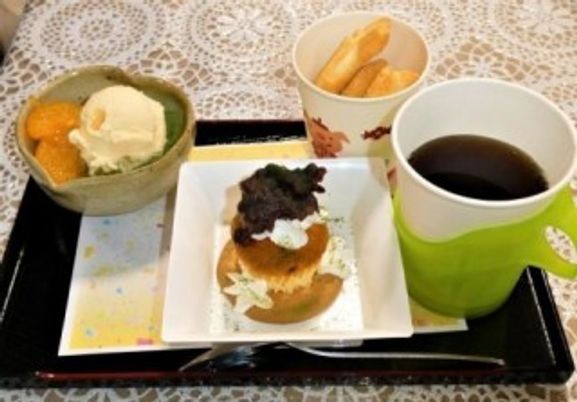 デザートセットの盛り付け