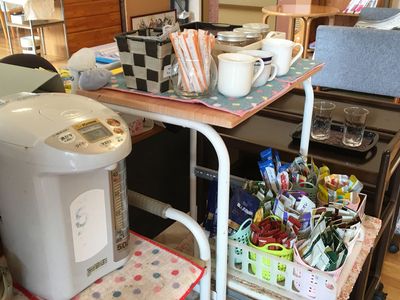 明るい休憩室