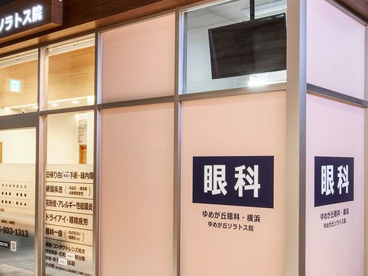眼科の案内表示の外観  