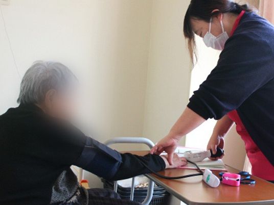 利用者の健康管理の様子
