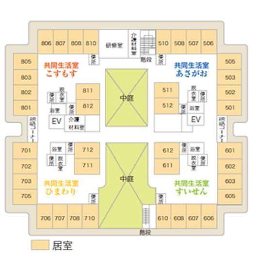 広々としたフロア案内図