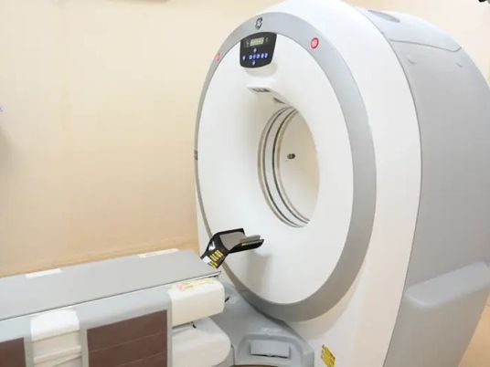 CT検査機器のある機能訓練室  