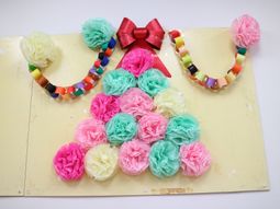 カラフルな工作装飾