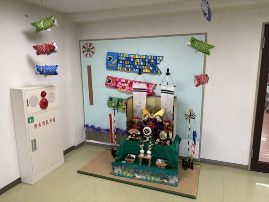 飾り付けがある展示コーナー