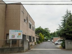 建物と駐車場の外観
