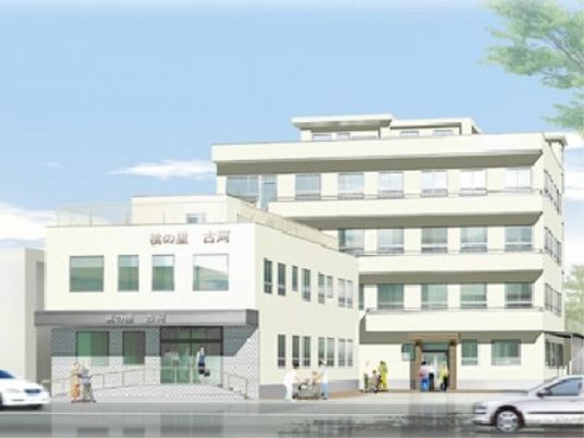 明るい外観の建物