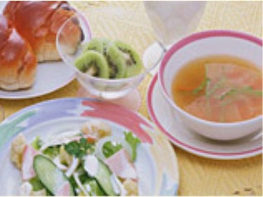 栄養満点の食事提供