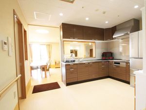 快適な施設のキッチン