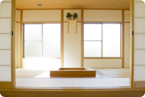 自然光が入る和室