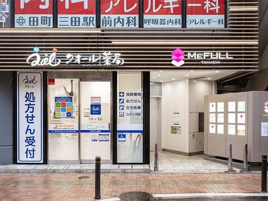 明るい入口の外観  