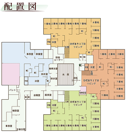 施設の配置図