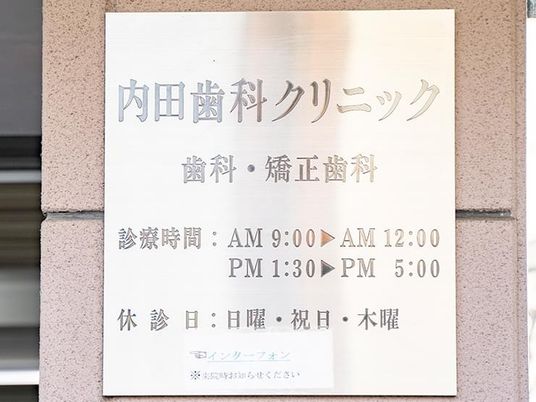 歯科クリニックの案内板  