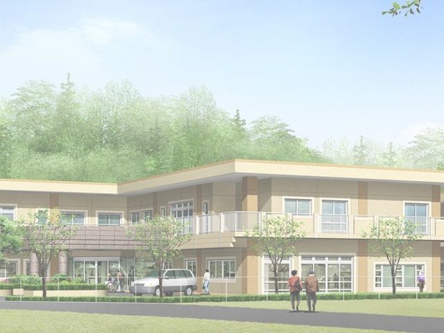 広々とした外観 外観 緑に囲まれた建物の広々とした出入口です。働く環境としても自然を感じられます。