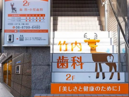歯科の案内看板  