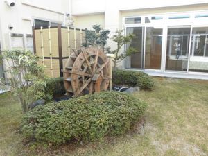 噴水付きの庭