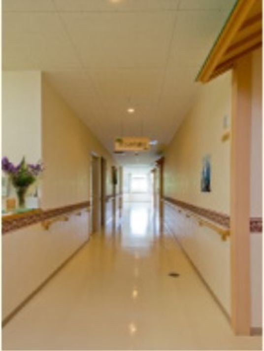 光が差し込む清潔な廊下