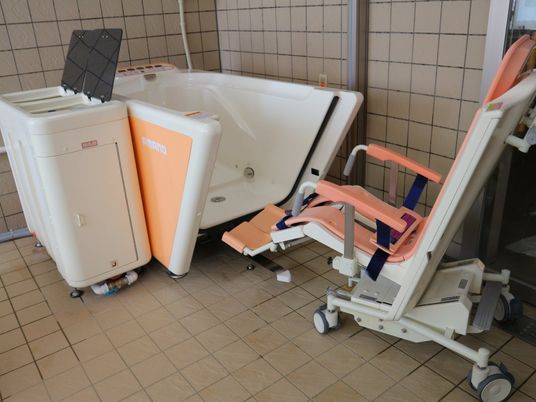 安全な入浴設備の浴室  