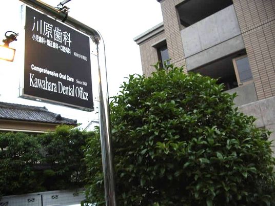 歯科の看板と外観  