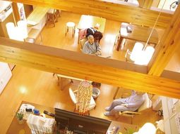 温もりのある木目のダイニング