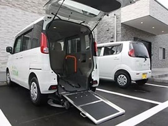 送迎車の停車場  